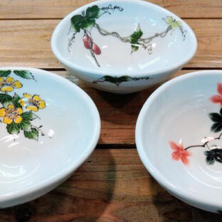 波佐見焼 手描き 花瓶 波佐見焼 政右エ門窯 手描き六角花瓶 高さ約26cm | セレクト