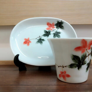 政右エ門窯　手描きカップ＆ソーサ－２